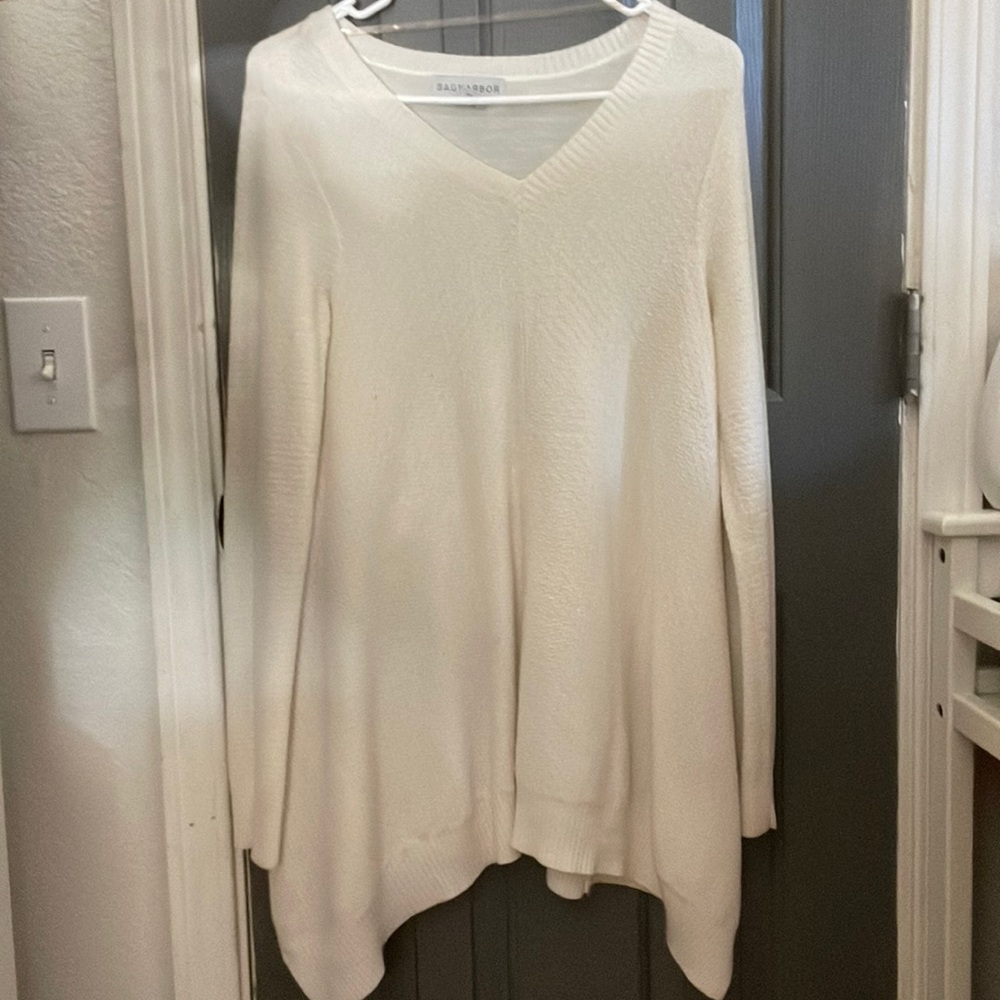 White long sweater